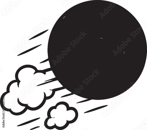 Flying Black Ball
