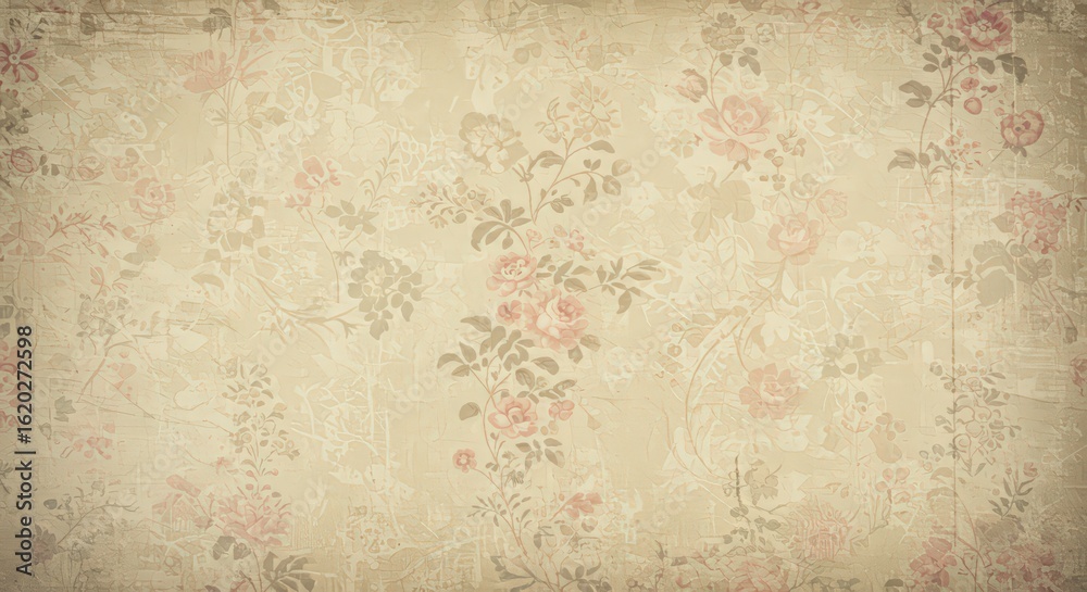 Obraz premium Vintage floral wallpaper pattern