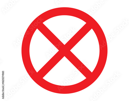 Free Download sign red restriction do not prohibition round crossed icon - GFXLoad