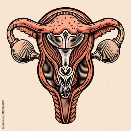 Detailed vintage anatomical illustration of the human body