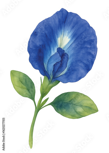 Butterfly Pea Flower Watercolor PNG