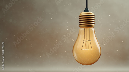 Illuminating vintage light bulb indoor studio photography warm glow close-up creative lighting design for home decor inspiration