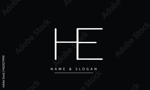 HE, EH, H, E Abstract Letters Logo Monogram