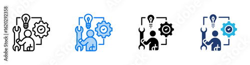 Abilities icon set multiple style collection