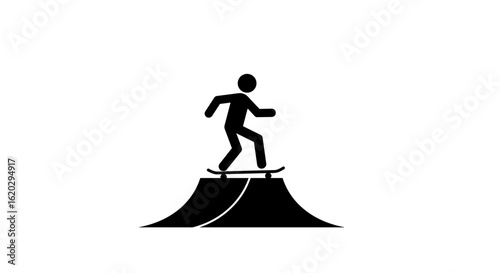 Skateboarder performing trick on ramp