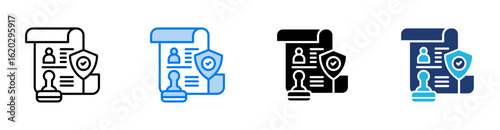Authorized icon set multiple style collection