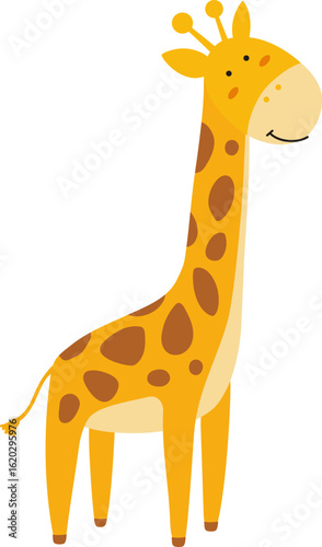 Giraffe, Alphabet Animal Illustration, 기린 