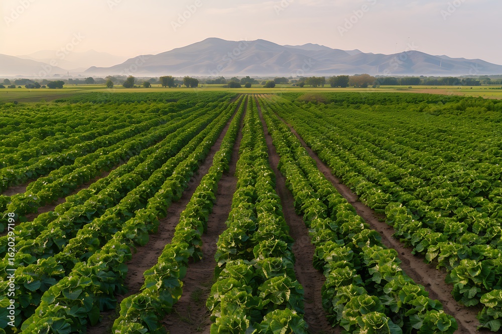 Green vegetable crop rows field high resolution picture Green vegetable crop rows field high resolution picture