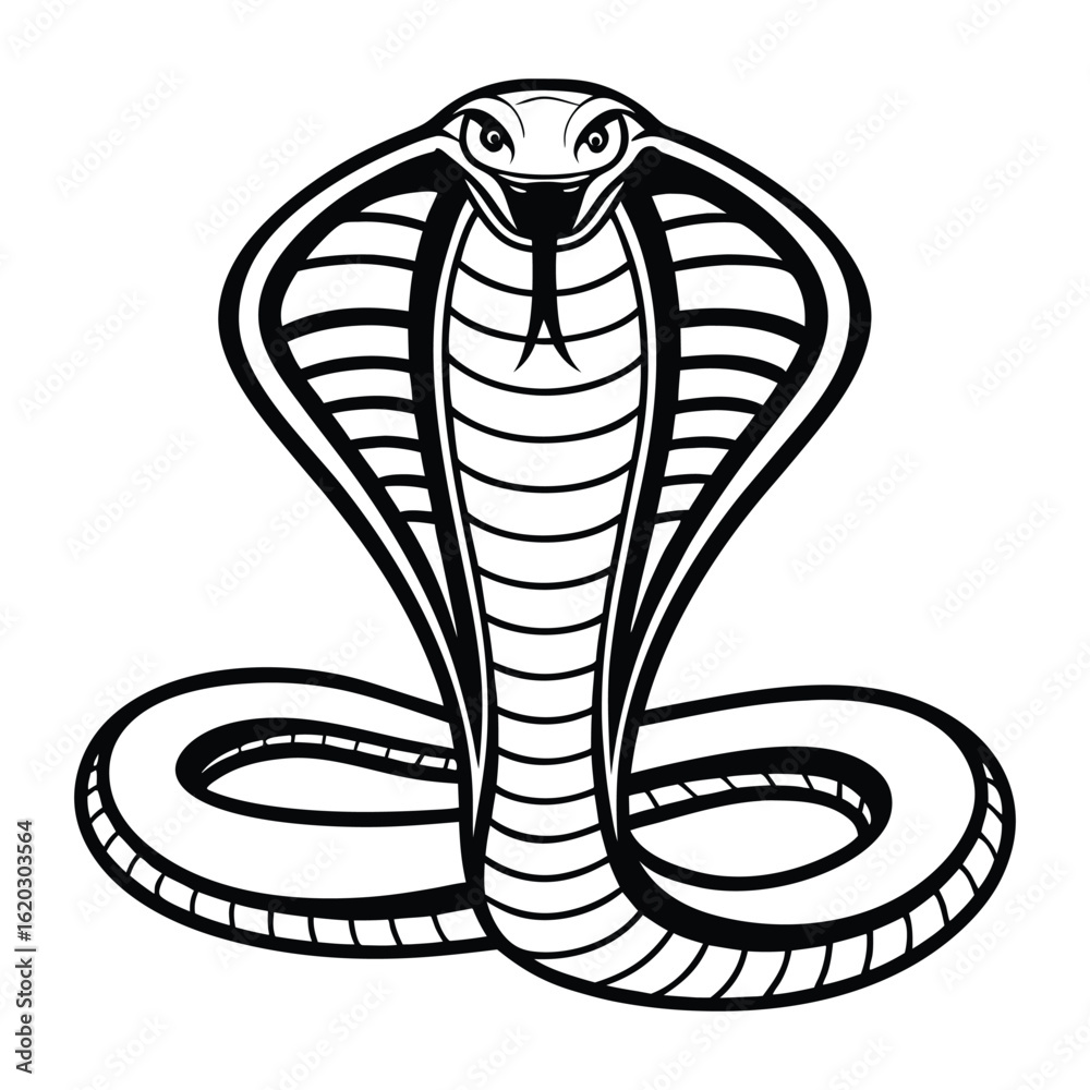 Fototapeta premium vector illustration of a cartoon snake