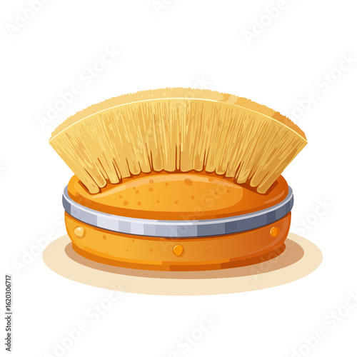 Cartoon style cleaning tool scrubber with brush heads for washing and scrubbing dishes sink surfaces floors