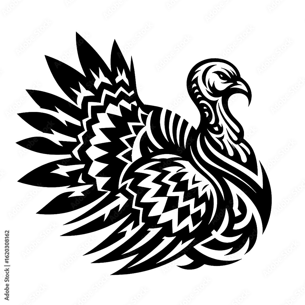 Obraz premium turkey bird vector illustration