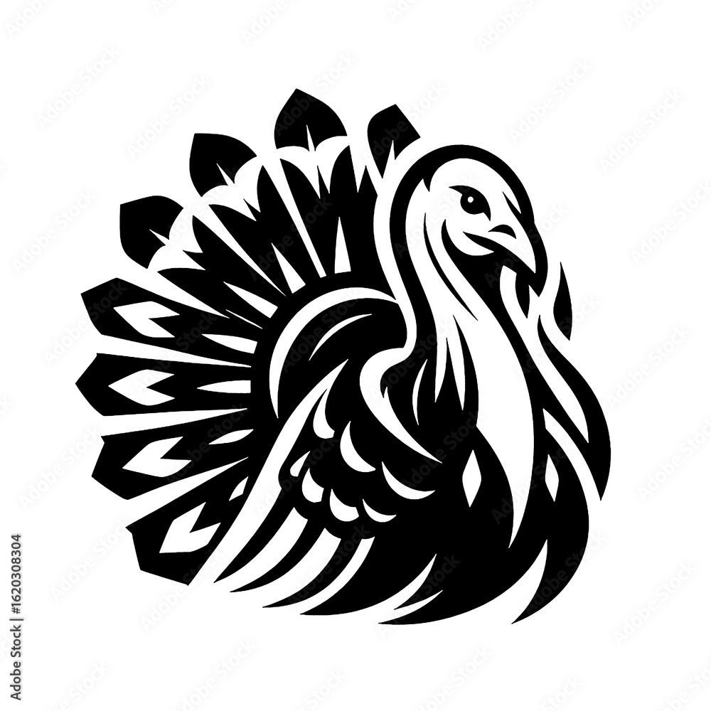 Obraz premium turkey bird vector illustration