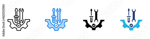 Upkeep icon set multiple style collection