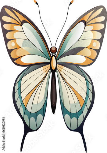 Isolated Transparent Butterfly on transfarent.