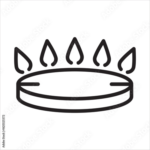Stove con outline vector
