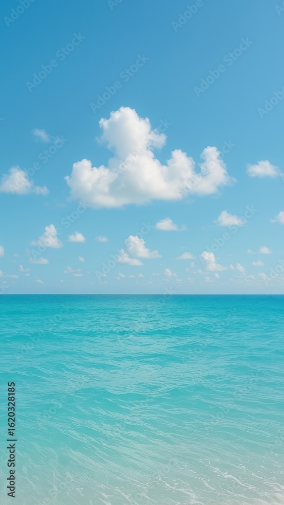 Fototapeta premium Serene turquoise ocean view.