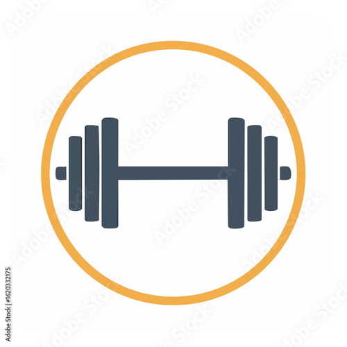 Weightlifting vector illustration icon for fitness strength training gym exercise and sport equipment