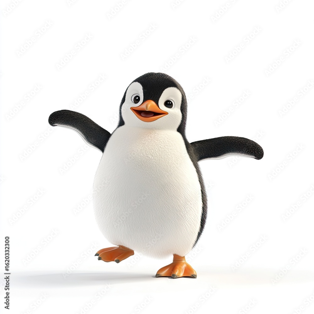 Obraz premium Joyful Penguin: A Celebration of Antarctic Charm