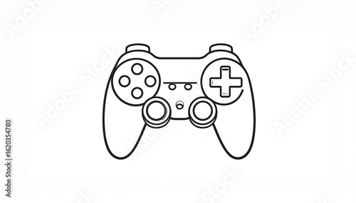 Gamepad isolated icon, game controller outline vector icon
