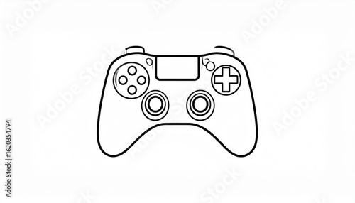 Gamepad isolated icon, game controller outline vector icon
