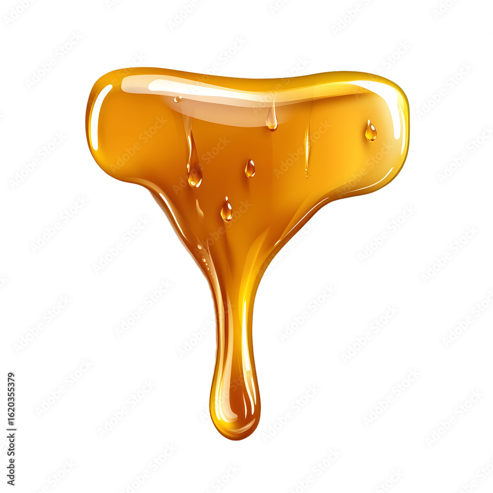 Obraz premium Realistic Illustration of Sticky Sweetener Drip for Designs and Projects