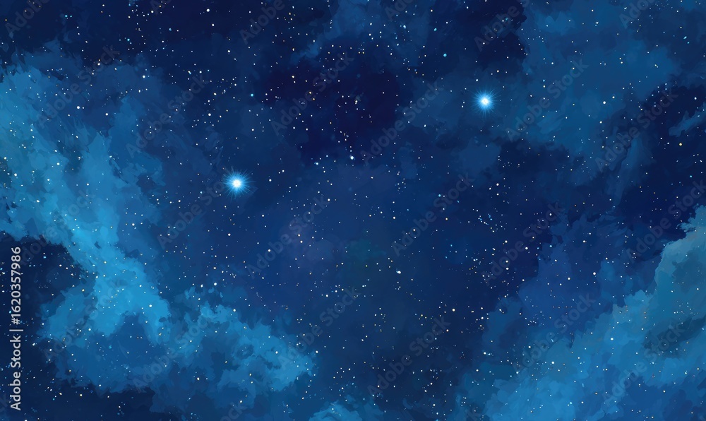 Fototapeta premium Deep space nebula with scattered stars