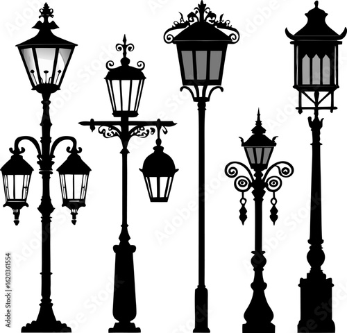 street lamp vector