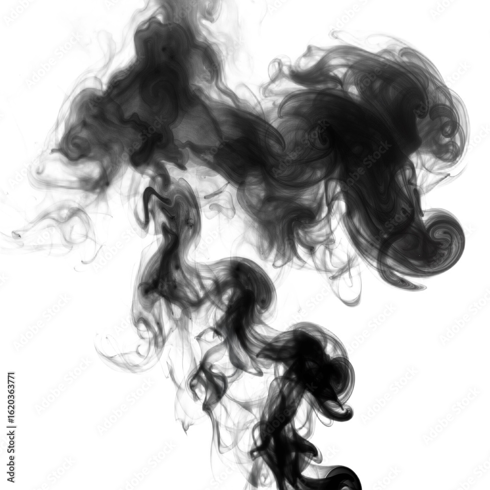 Fototapeta premium Dramatic Black Smoke – Bold, Dynamic, and Mysterious