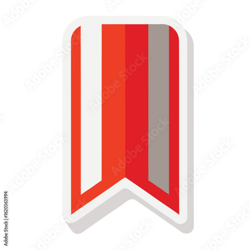 Free Download Red bookmark icon with ribbon isolated on white background for web design - GFXLoad