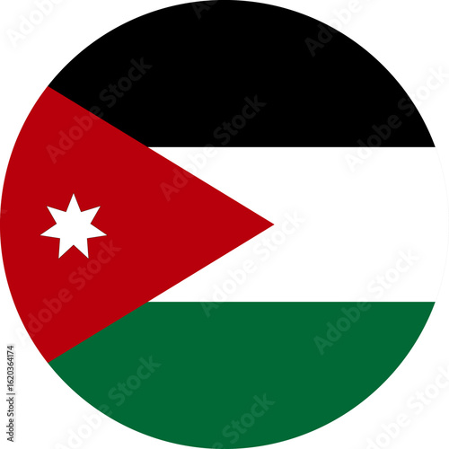 Free Download Jordan flag illustrator national of round - GFXLoad