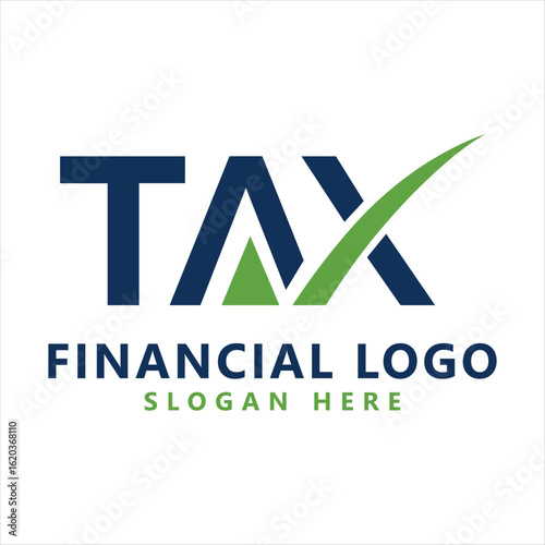 Letter tax abstract logo design icon modern vector template