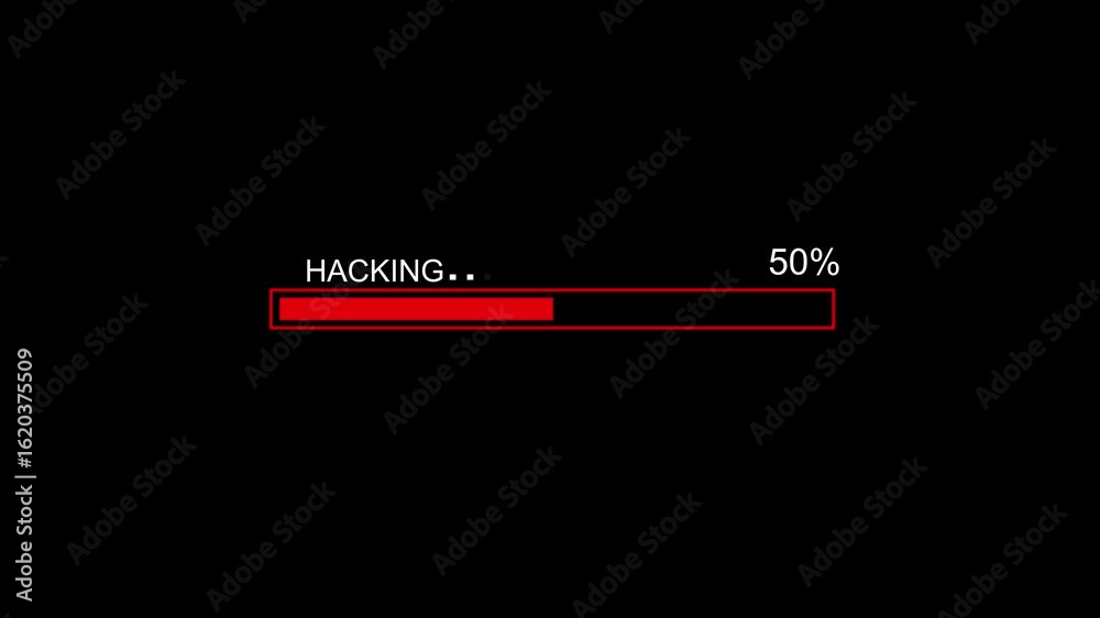 Vidéo Stock hacking progress bar computer screen animation loop ...