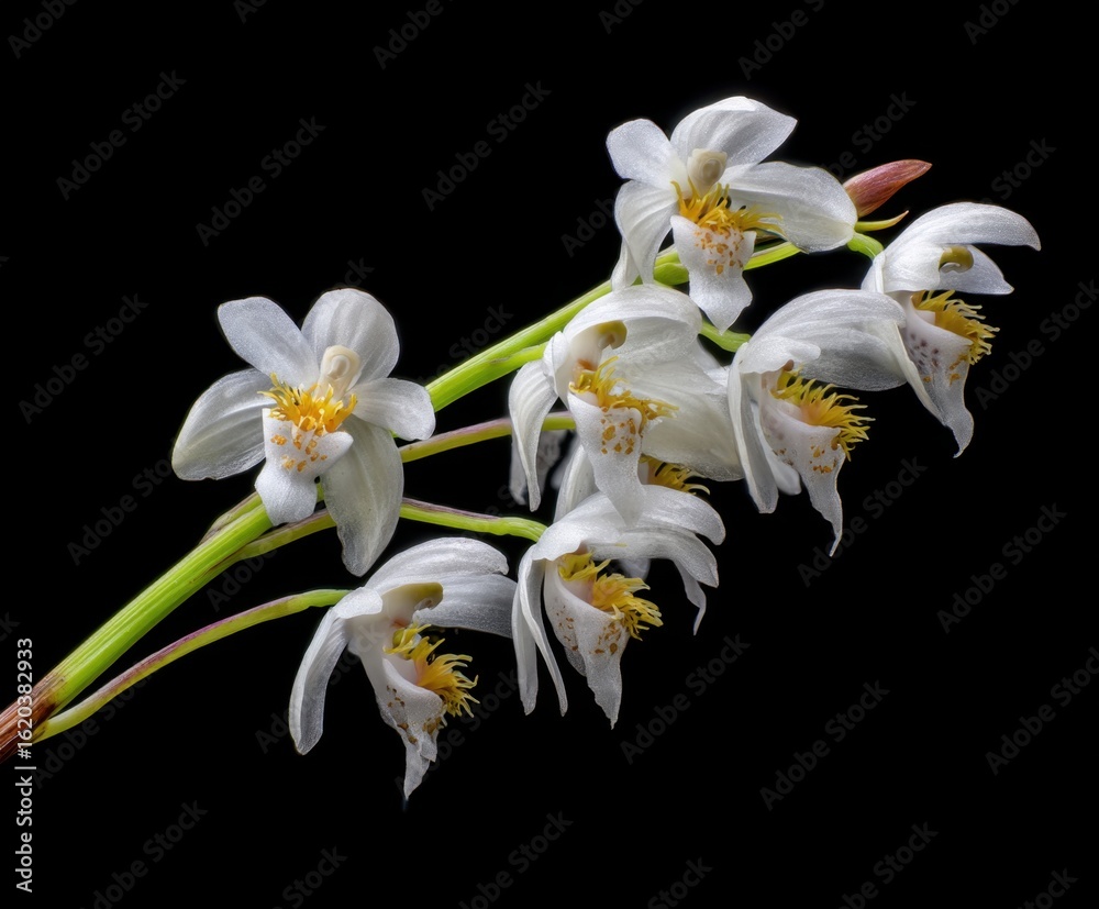 Fototapeta premium Holy Ghost orchid, Peristeria elata, in the wild