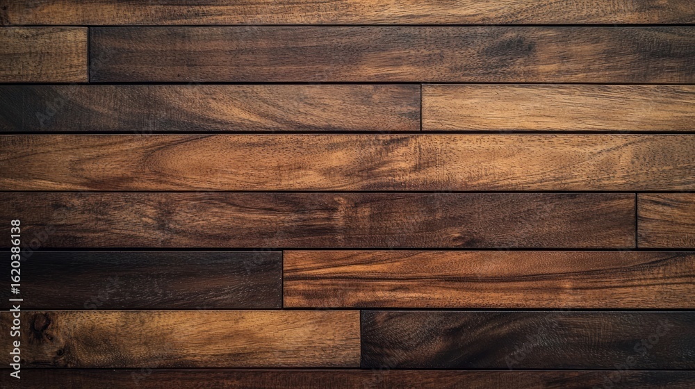 Naklejka premium A stack of neatly arranged wooden planks, creating a warm background.