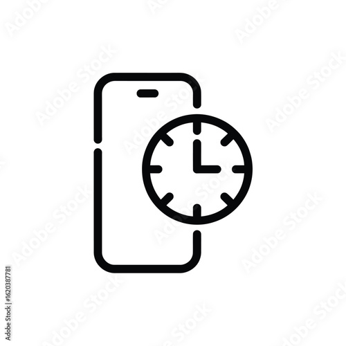 Smartphone with clock icon indicating time management