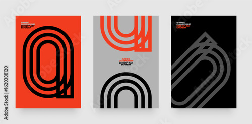 Layout with running track for sports event, competition or championship. Template for background, poster or cover.