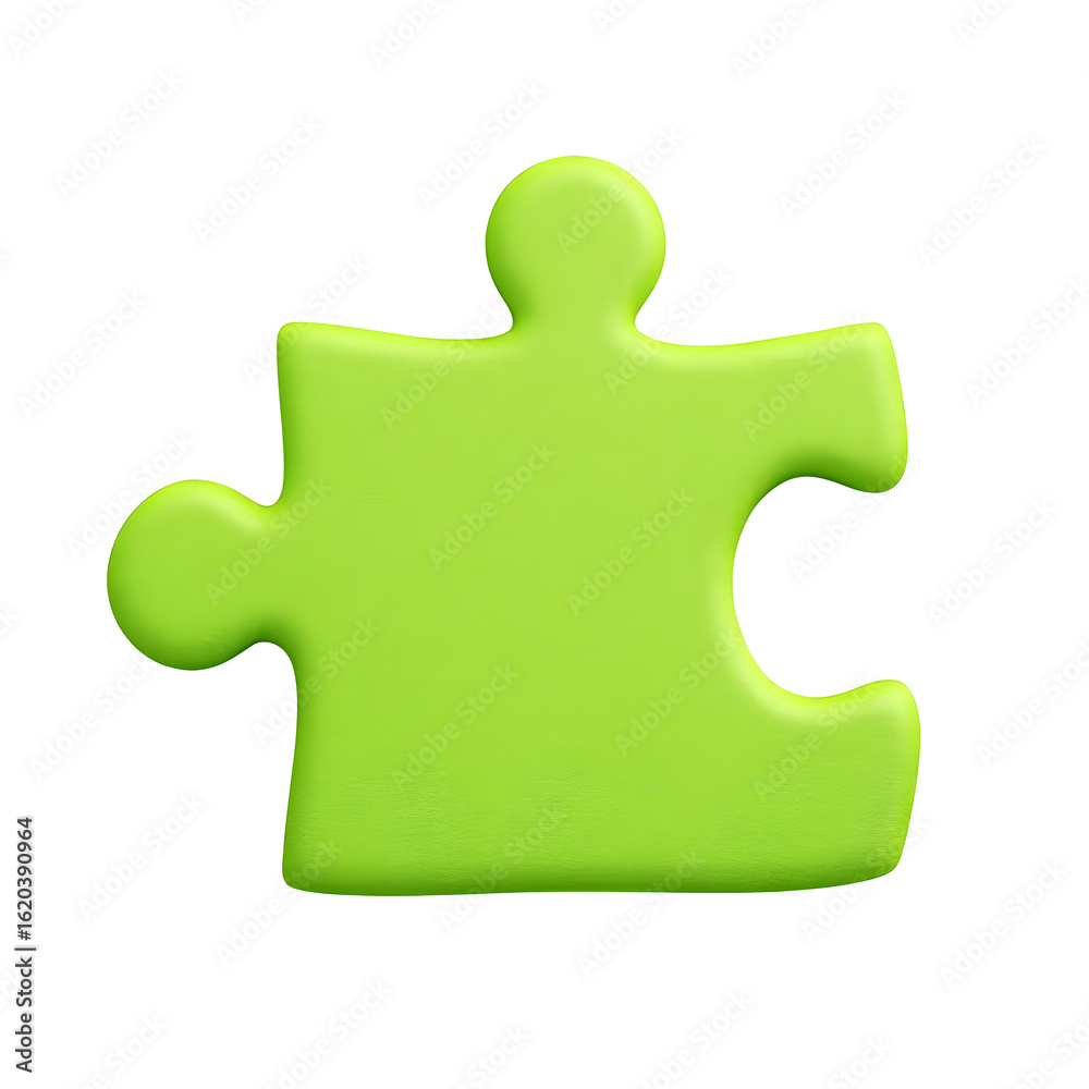 Fototapeta premium 3d puzzle piece isolated on white background PNG 