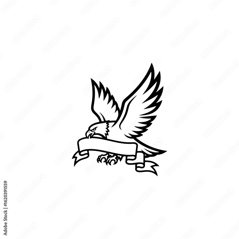 Obraz premium vector illustration of an eagle