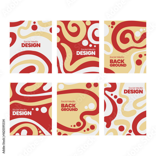 Modern Abstract Swirls Template Kit for Social Media