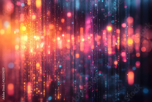 Wallpaper Mural Abstract Bokeh Light Trails with Warm and Cool Color Tones Torontodigital.ca