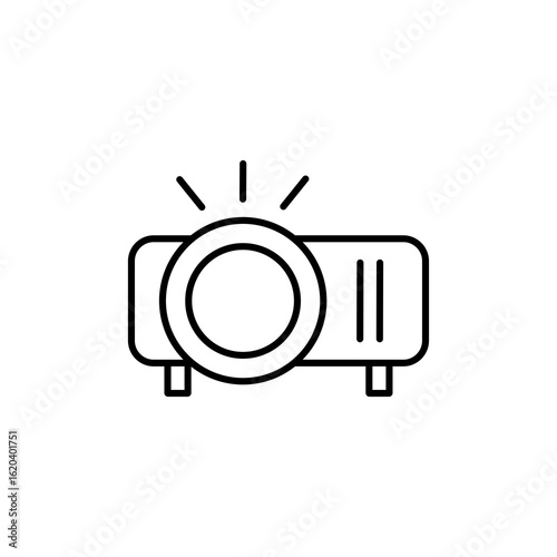Video projector line icon concept. Video projector vector linear illustration, sign, symbol.