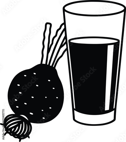 Fresh Beetroot Juice: A Healthy and Refreshing Drink in a Glass, Perfect for a Vibrant and Nutritious Lifestyle Choice.