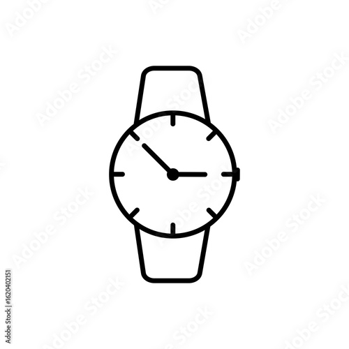 watch vector icon isolated on white.