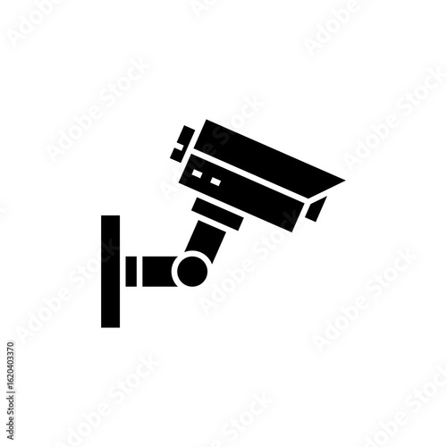 Fixed CCTV, Security Camera Icon Vector Template Illustration Design.