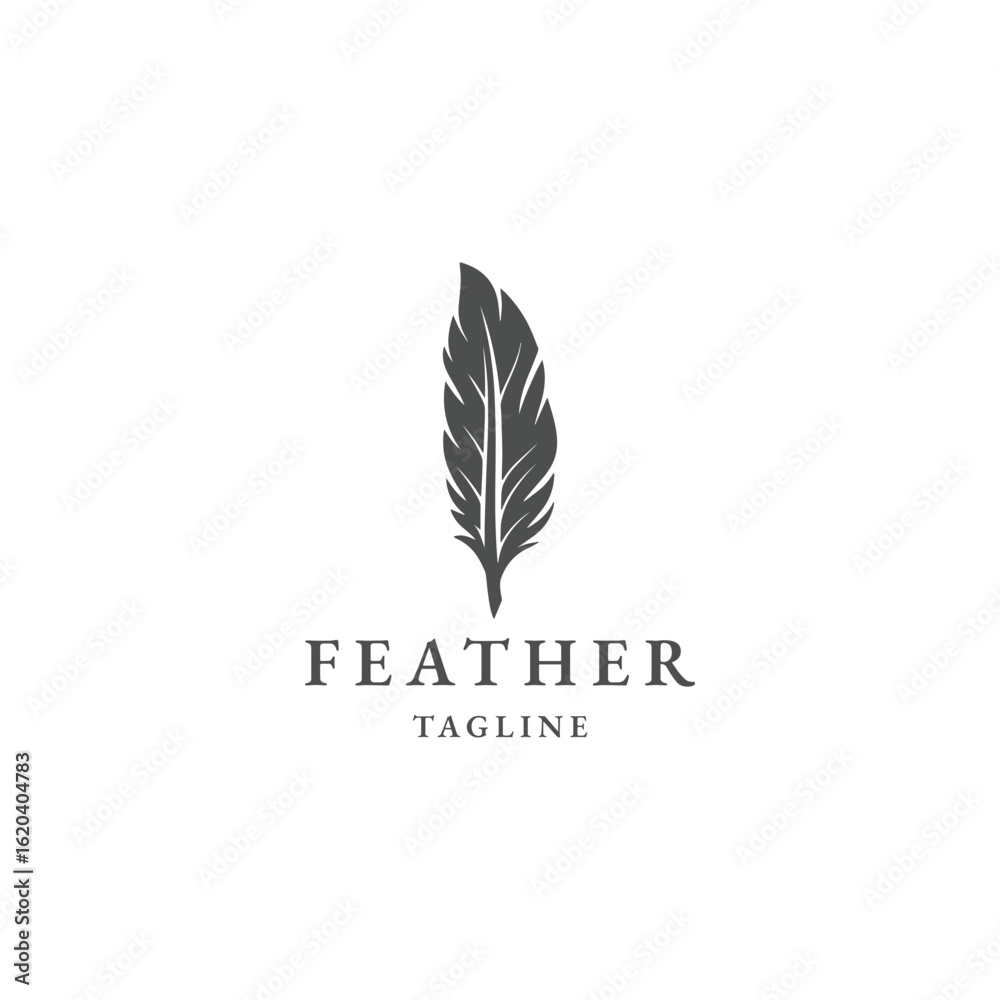 Feather logo icon design illustration Feather logo icon design illustration