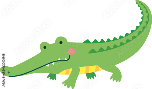 Wallpaper Mural Alligator,  Alphabet Animal Illustration, 악어 Torontodigital.ca