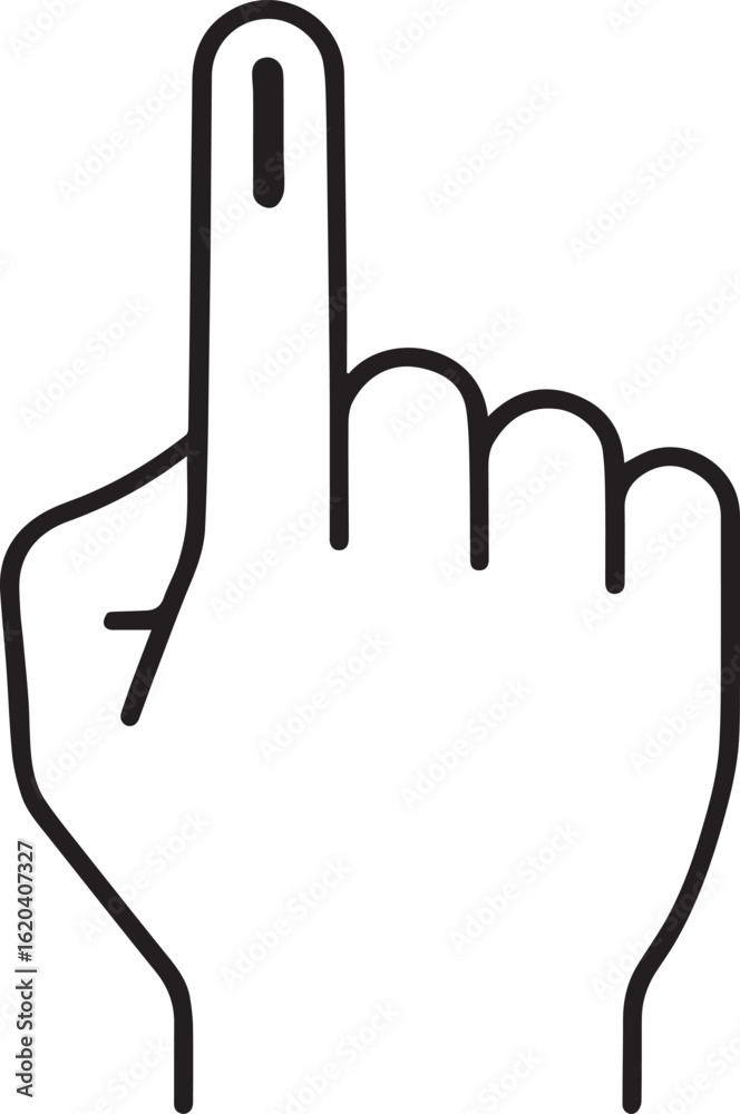 Obraz premium India voting indication vector icon