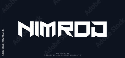 Modern creative minimal abstract digital alphabet font design template set. Minimal Fashionable technology typography, Creative urban sport fashion futuristic font design. vector illustration