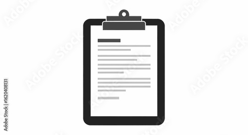 Clipboard document vector illustration icon, a flat graphic design for business use