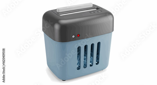 Paper shredder machine vector illustration, an office security equipment icon concept.